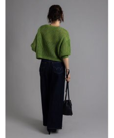 Te chichi スパンコールメッシュハーフスリーブニット《2025Autumn catalog item》