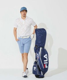 FILA GOLF／marie claire 【FILA GOLF】メッシュ加工ビックロゴ半袖ポロシャツ