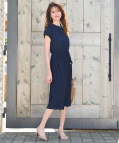 ANY SIS 【接触冷感・吸水速乾・UVケア】エアリードレープスムースプリーツ ワンピース