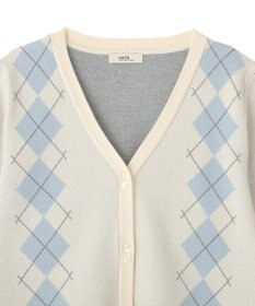 earth music&ecology アーガイルニットカーディガン