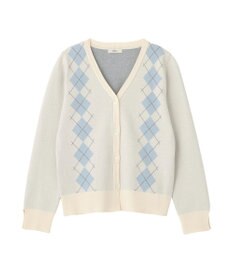 earth music&ecology アーガイルニットカーディガン