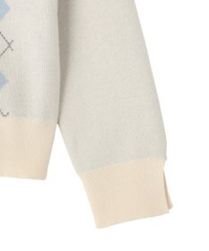 earth music&ecology アーガイルニットカーディガン