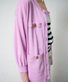 GRACE CONTINENTAL 配色ニットカーディガン