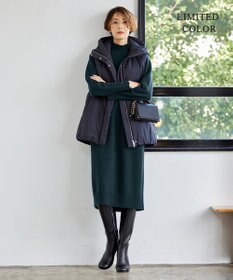 ICB L 【WEB限定カラーあり】 ソフトカシミヤミックス ハイネックワンピース