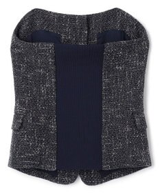 BEIGE， TRIPHANE / バックニットツイードビスチェ