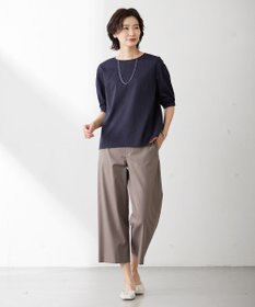 J.PRESS LADIES 【WEB限定カラーあり・洗える】ラミーポプリン ボリュームスリーブ ブラウス
