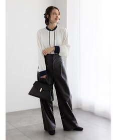 Te chichi パール釦フロントタックブラウス