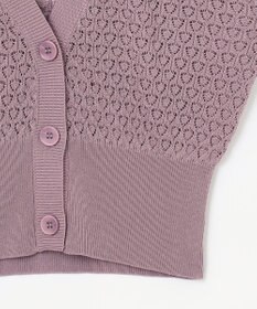 Feroux 【洗える】透かし編み カーディガン