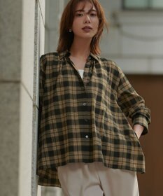 23区 S 【WEB&一部店舗限定】シアーコットン チェック シャツ