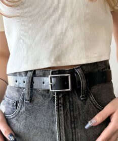 WEGO LスクエアバックルPUベルト