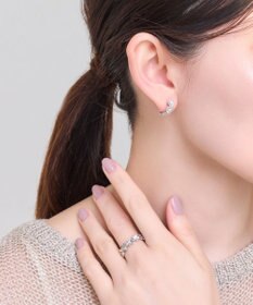 Phoebe フローラルビジューレースカフリング　シルバー