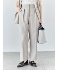 Te chichi フロントZIPリネンライクテーパードパンツ(セットアップ可)