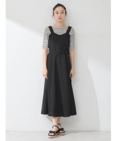 earth music&ecology ベルト付きパネルラインワンピース