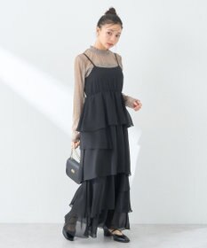 earth music&ecology アシンメトリーティアードワンピース