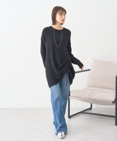 earth music&ecology パウダーシャギーシャーリングニットミニワンピース