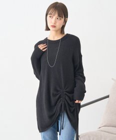 earth music&ecology パウダーシャギーシャーリングニットミニワンピース