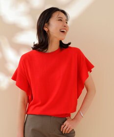 UNFILO UVモイストフレアースリーブニット