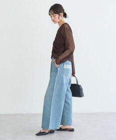 earth music&ecology フロントドロストシアープルオーバー