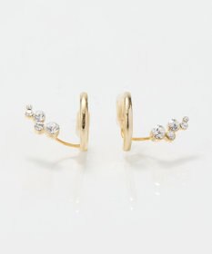 Phoebe 【痛くないシリーズ】ミルキーウェイビジューフロートライトフィットイヤリング　ゴールド