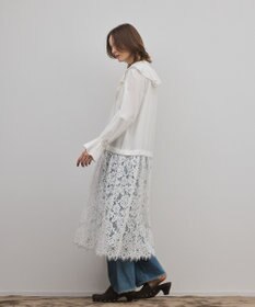 GRACE CONTINENTAL レースコンビフリルカフタンワンピース