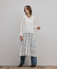 GRACE CONTINENTAL レースコンビフリルカフタンワンピース