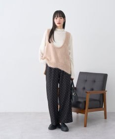 earth music&ecology フェザーUネックニットベスト