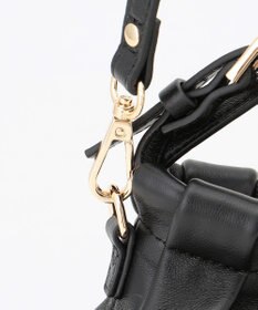 LA BAGAGERIE シープレザー　ギャザーミニマムバッグ