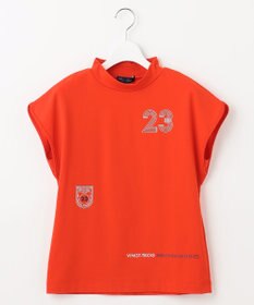 23区GOLF 【WOMEN】新色追加！【吸水速乾/UVカット】フレンチスリーブロゴモックネック