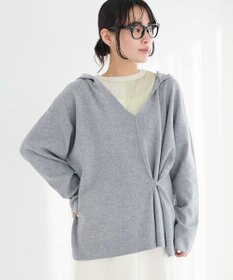 CRAFT STANDARD BOUTIQUE Vネックフードカシュクールニットプルオーバー