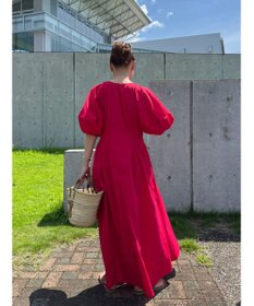 Green Parks ボリューム袖ロングワンピース