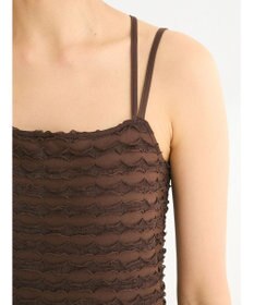 Green Parks カップ付きフリル生地キャミワンピース