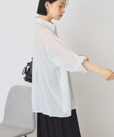 AMERICAN HOLIC ウエストタックシアーストライプシャツ