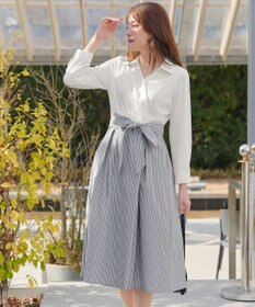 Tiaclasse カシュクールシャツワンピース