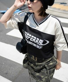 WEGO 2ライン切り替えメッシュショートT