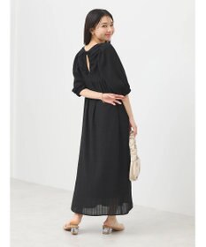 earth music&ecology 膨れジャガードパフ袖ワンピース