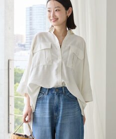 AMERICAN HOLIC 【WEB限定】接触冷感Wポケットシャツチュニック