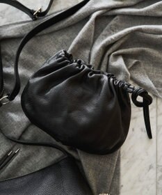 russet レザー巾着4WAYショルダーバッグ(CE-1454)