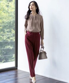 ANY SIS S 【洗える】フロントタックバイカラー ブラウス