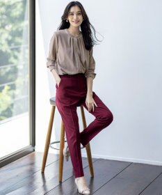 ANY SIS S 【洗える】フロントタックバイカラー ブラウス