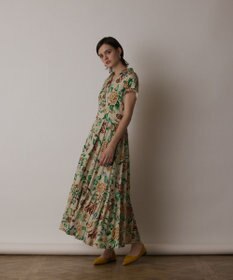 GRACE CONTINENTAL アンティークフラワープリントワンピース