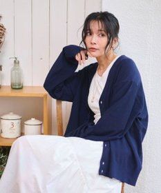 WEGO 【WEB限定/2025年秋冬新作//洗濯可/MLサイズ展開/ユニセックス着用ITEM】ドロップショルダーカーディガン