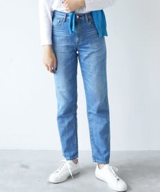 caqu FS linen tapered straight リネンテーパードストレートデニム