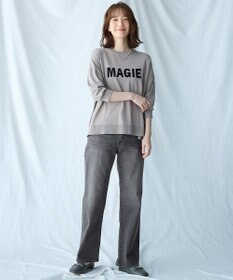 ANY 【洗濯機可/ウエストゴム/ストレッチ】ストレートデニムパンツ