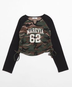 WEGO キーネックサイドドロストラグランロンT