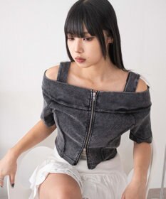 WEGO オフショルWジップトップス