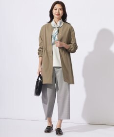 J.PRESS LADIES L 【洗える】シャークスキンハウンドトゥース セミワイド パンツ