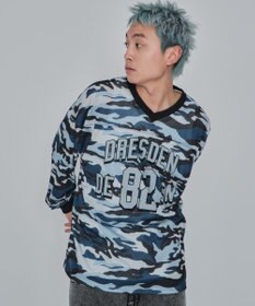 WEGO 【ユニセックス着用ITEM/MLサイズ展開】カモフラナンバリングホッケーT（LS）