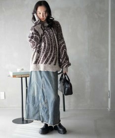 WEGO 幾何学柄ニットプルオーバー