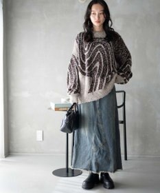 WEGO 幾何学柄ニットプルオーバー