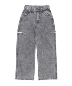 WEGO 【SMサイズ展開】サイドカットデニムストレートパンツ